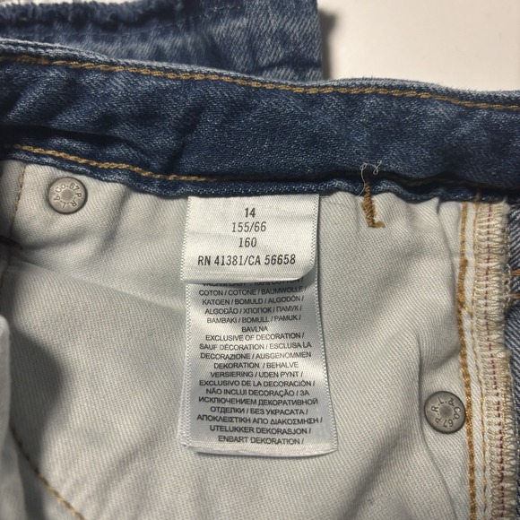 Ralph Lauren Boyfriend Jeans Girls Astor Slim Patched Blue Youth Size 14 - Picture 12 of 12